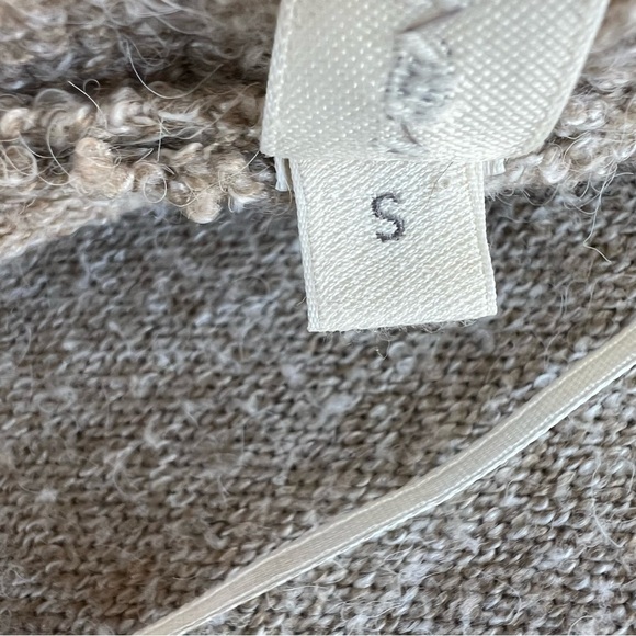 Nap Loungewear Relaxed Fit Long Cardigan Beige Open Front Pockets Cozy Warm Smll - Picture 13 of 15